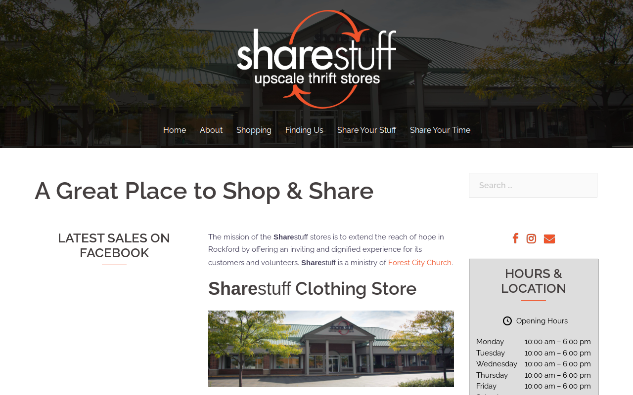 Sharestuff Clothing & More website preview