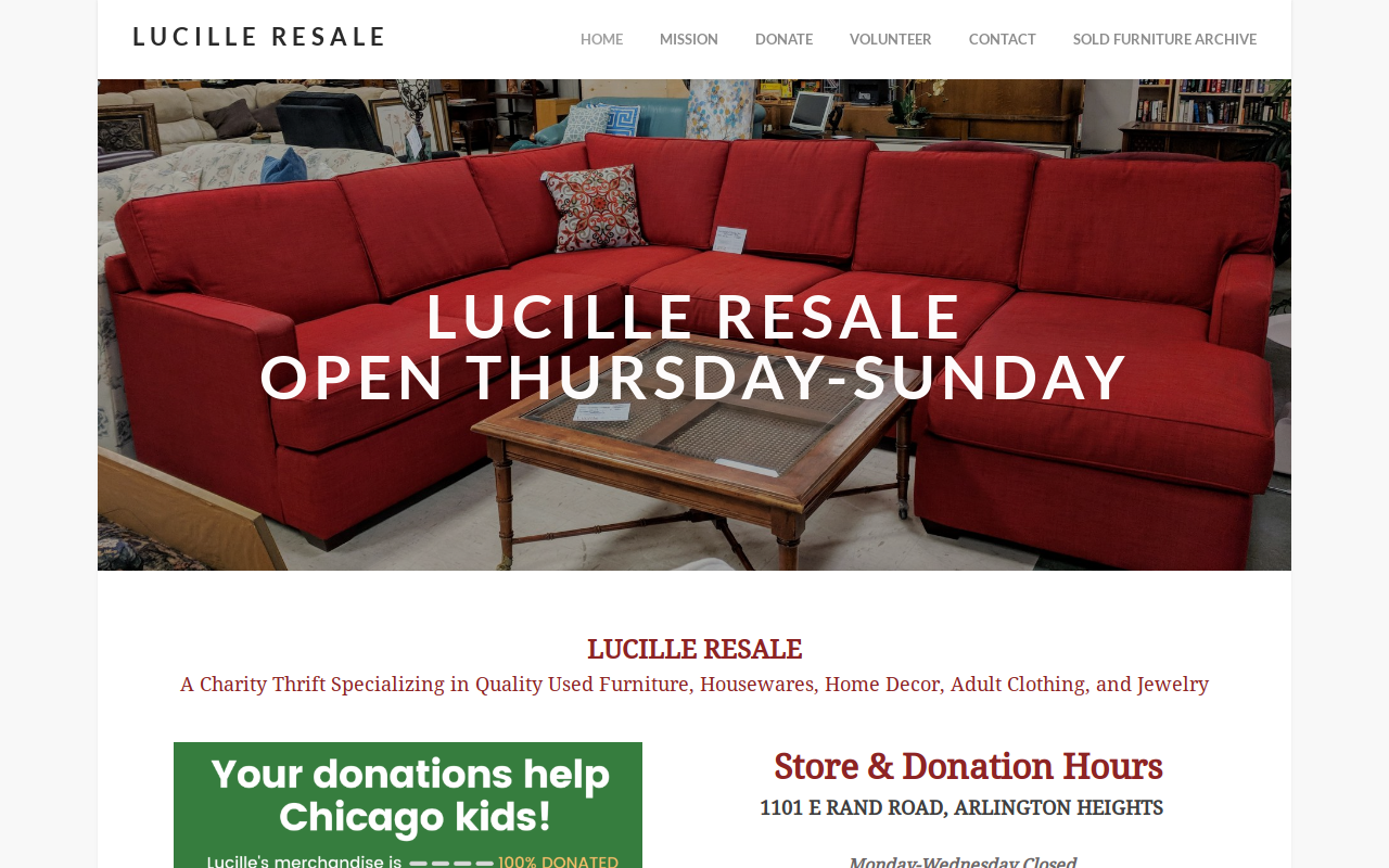 Lucille Resale website preview