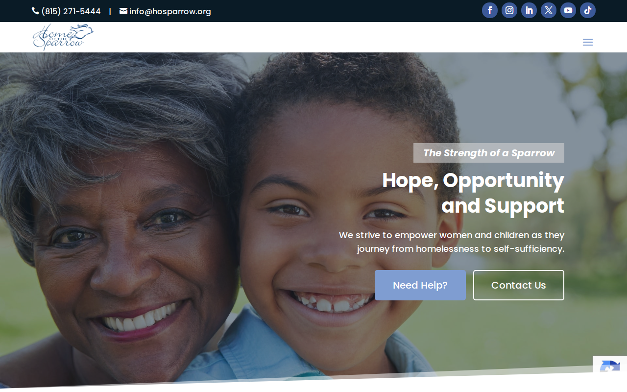 Palatine Sparrow's Nest Thrift Store website preview