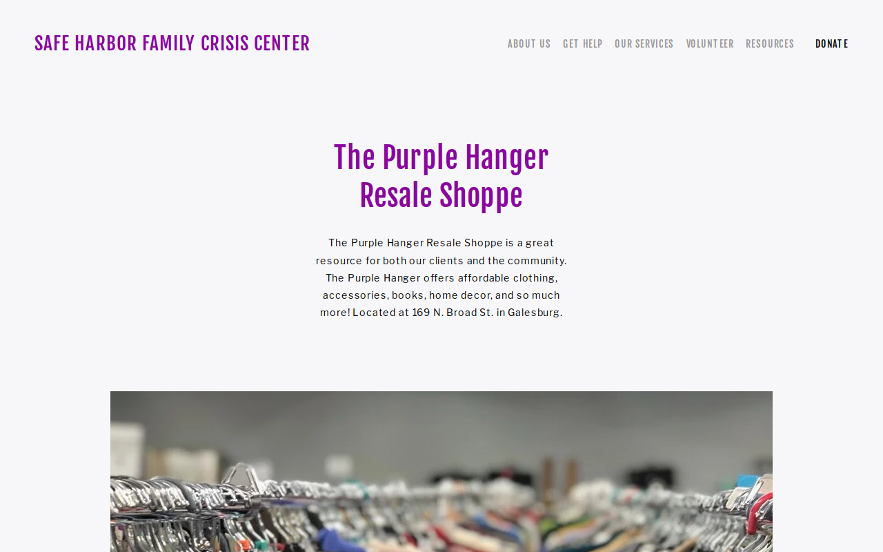 The Purple Hanger website preview