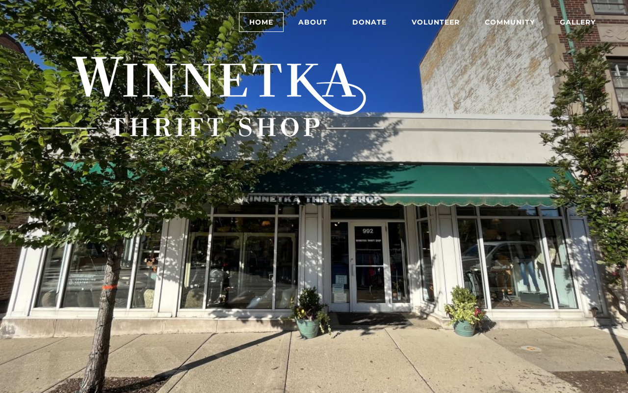 Winnetka Thrift Shop website preview
