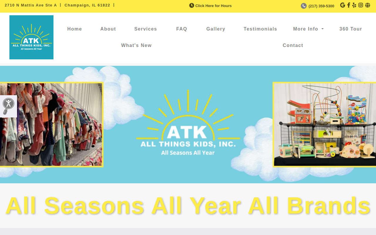 All Things Kids website preview