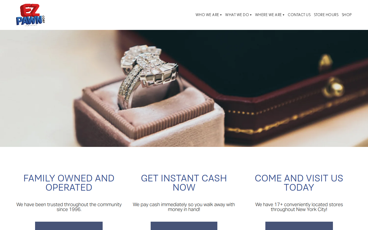 EZ Pawn Corporation website preview