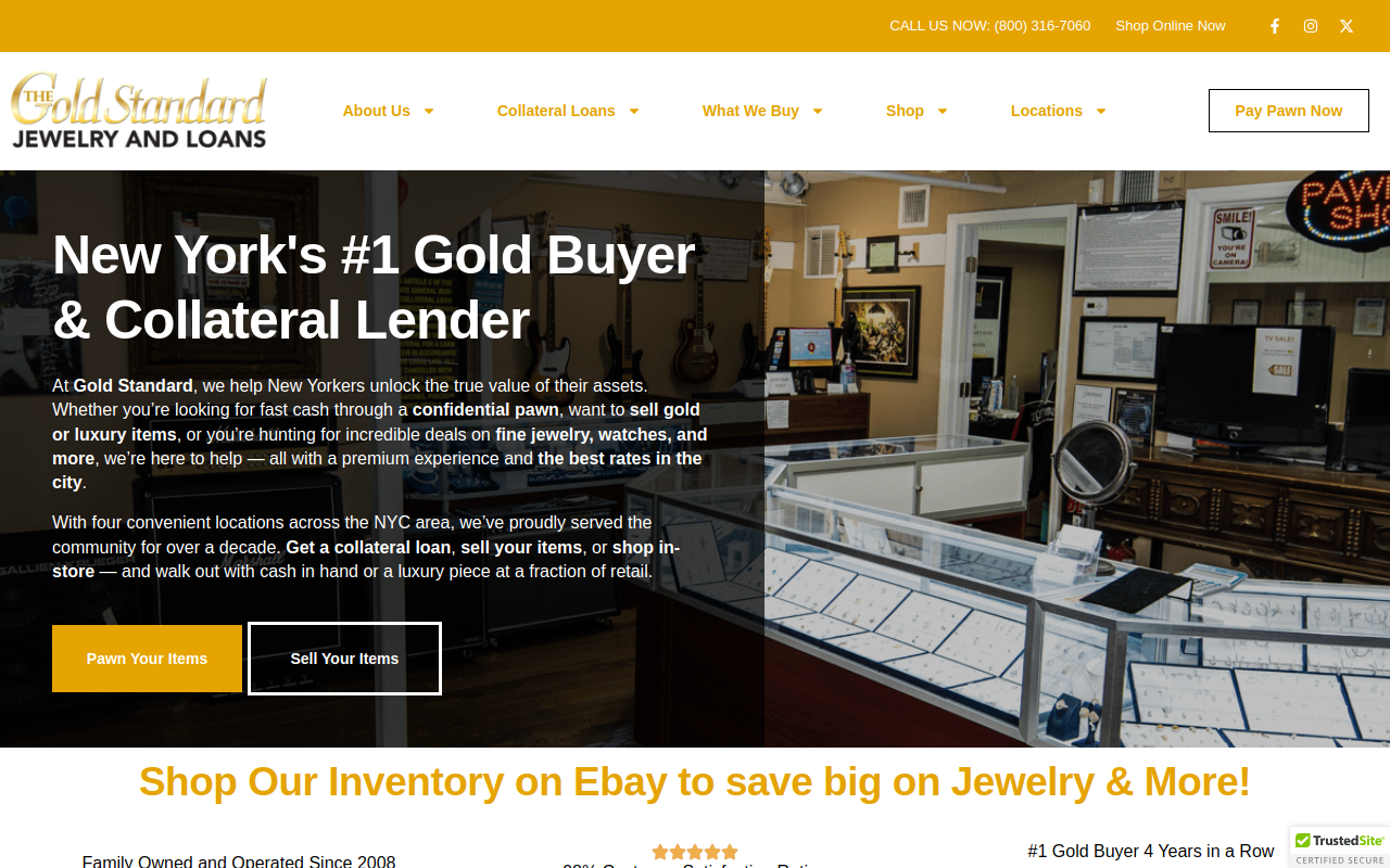 The Gold Standard website preview