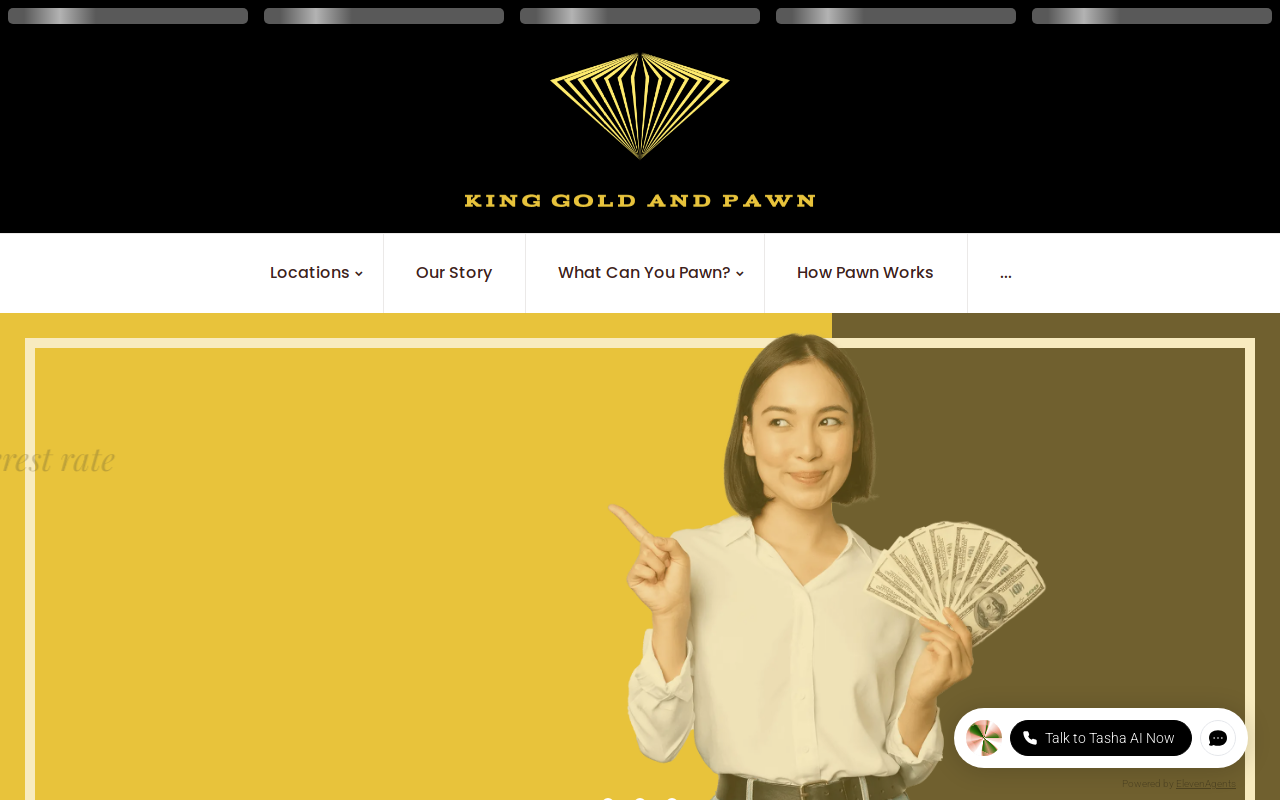 Gold King Pawn website preview