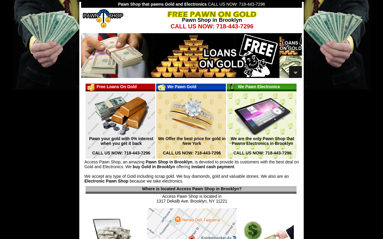 Access Pawn Shop website preview