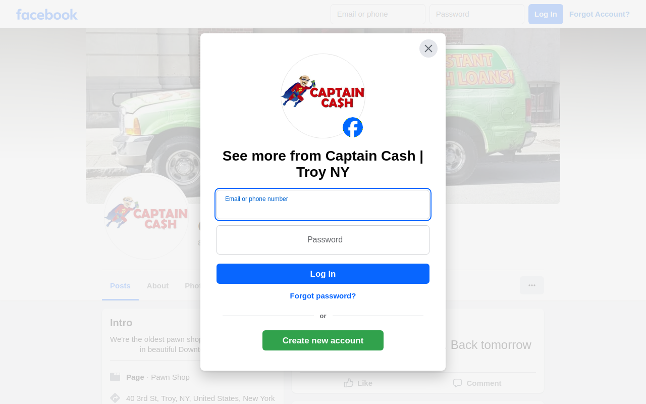 Capital City Cash / Captain Cash website preview