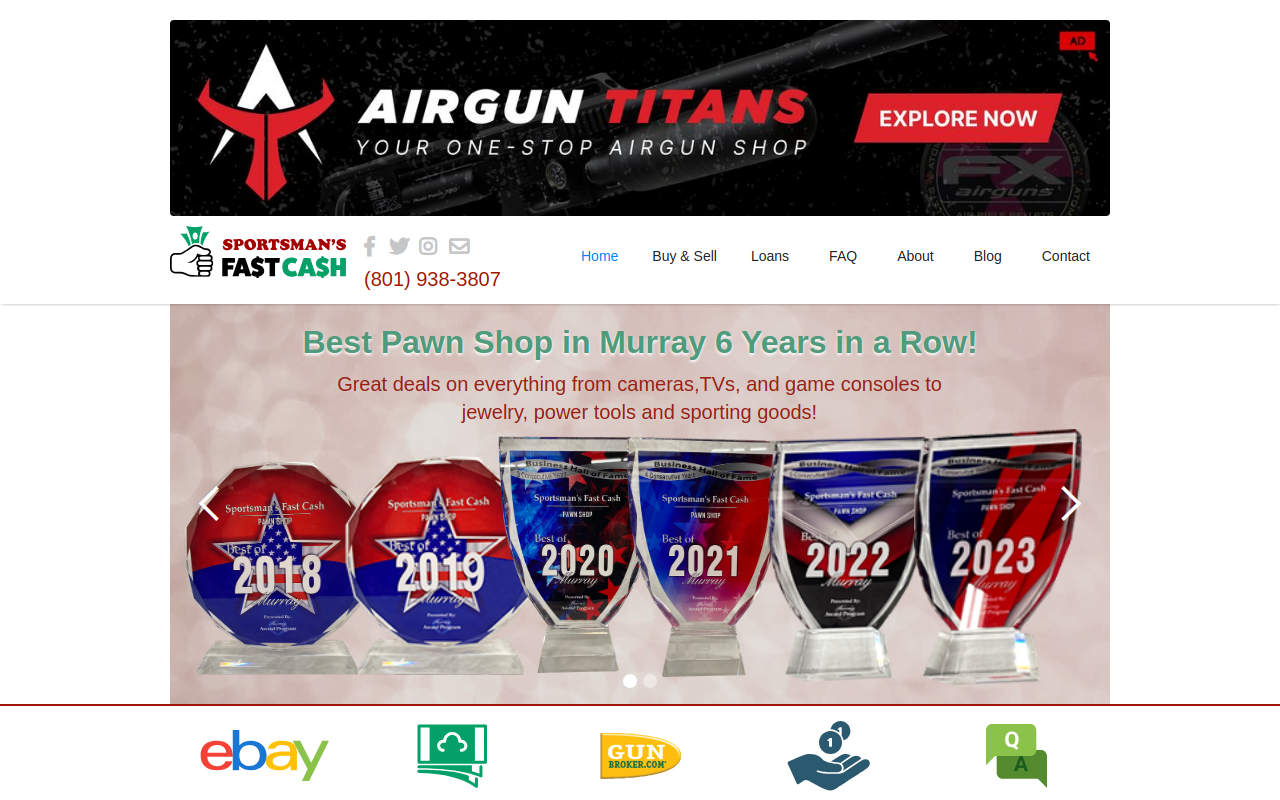 Sportsman's Fast Cash website preview