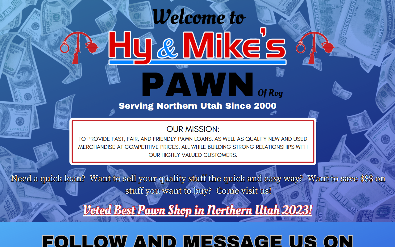 Hy & Mike's Pawn of Roy website preview