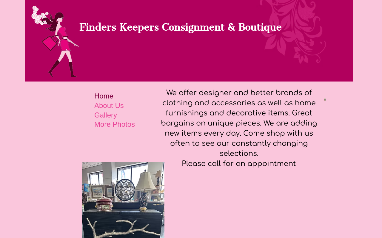Finders Keepers Consignment & Boutique website preview