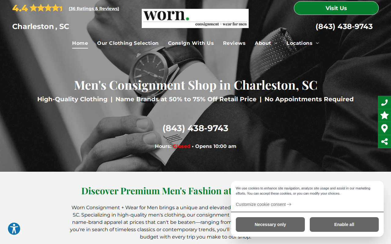 worn. website preview