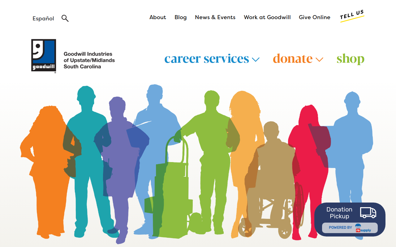 Goodwill Industries website preview