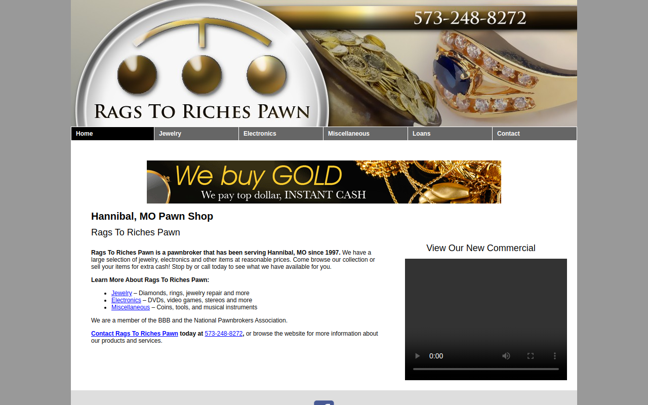 Rags to Riches website preview