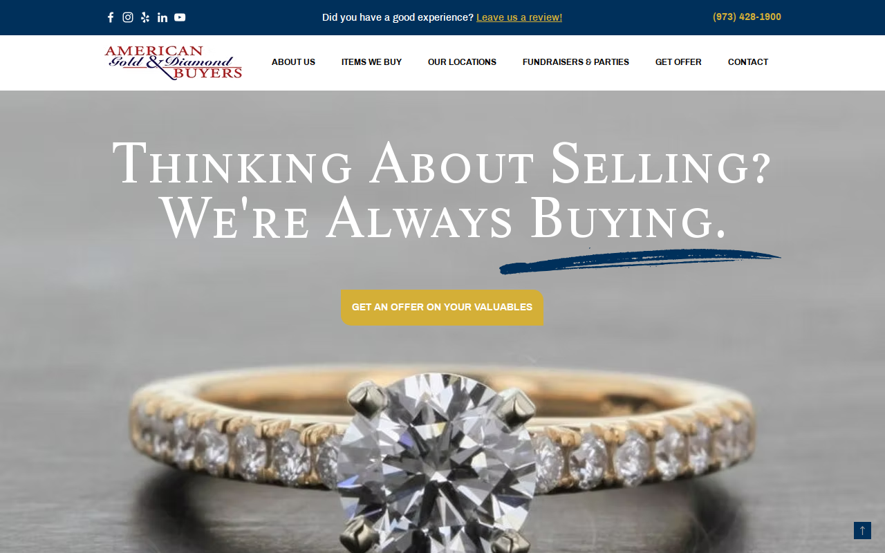 American Gold & Diamond Buyers website preview