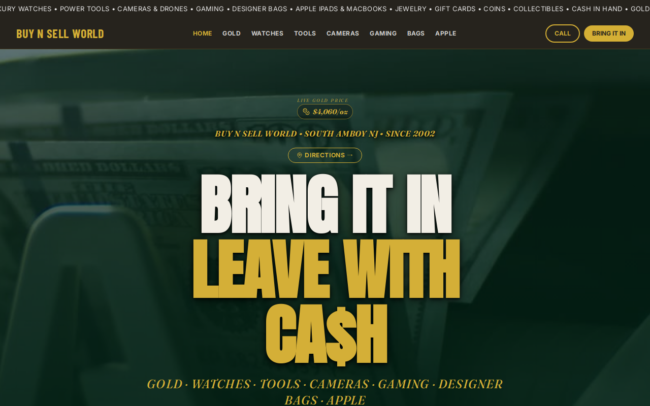 Buy 'N Sell World website preview