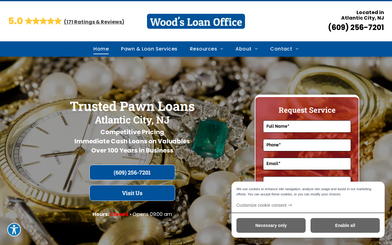 Wood's Loan Office website preview