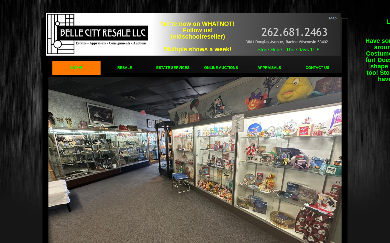 Belle City Resale website preview