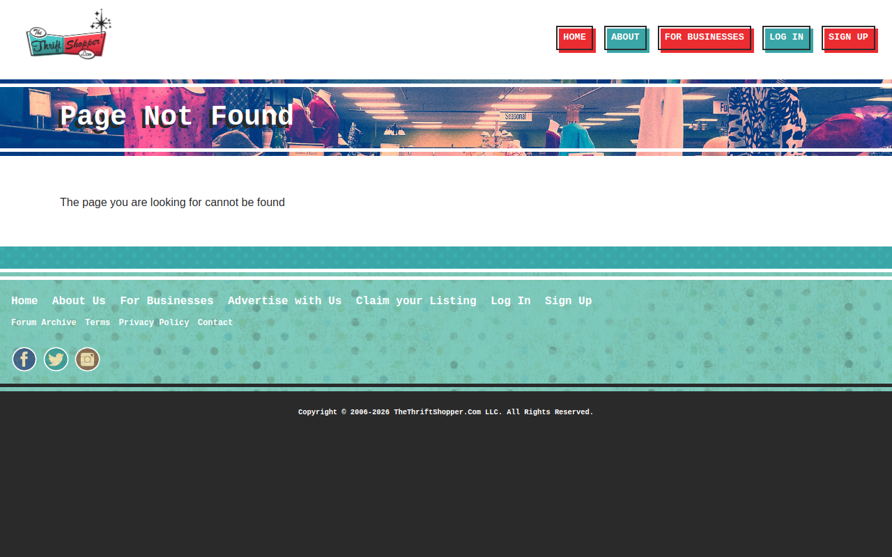 ABC Thrift Store website preview