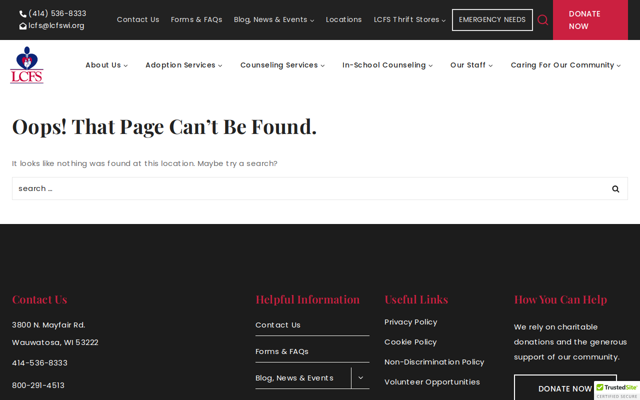 Yours Mine & Ours Thrift Shop website preview