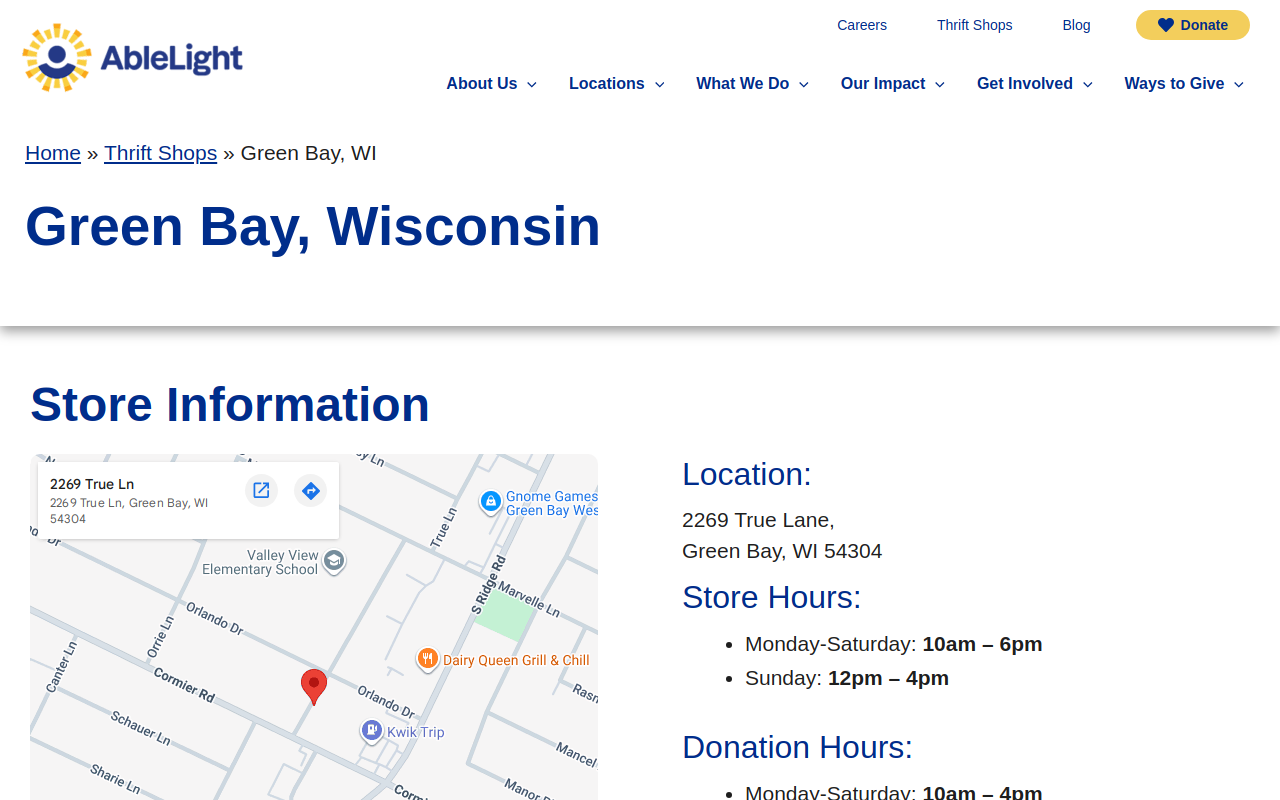AbleLight Green Bay website preview