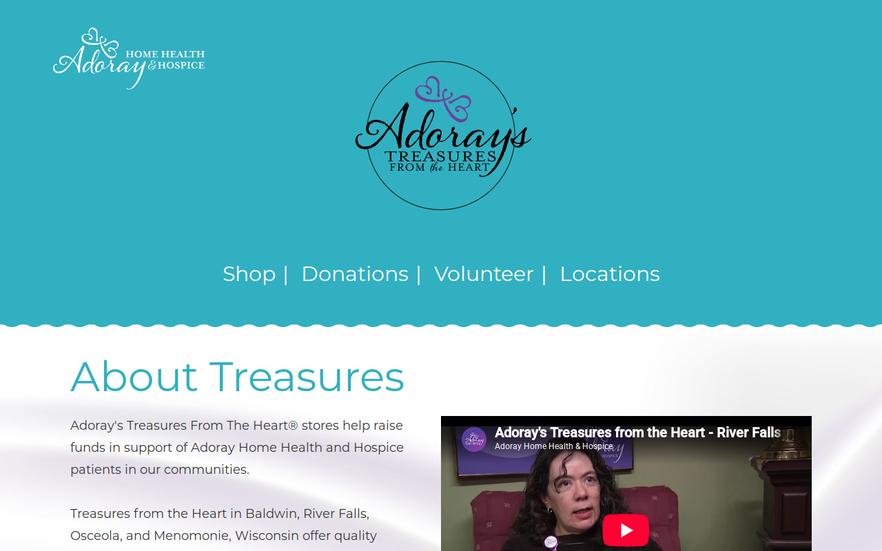 Adoray's Treasures website preview