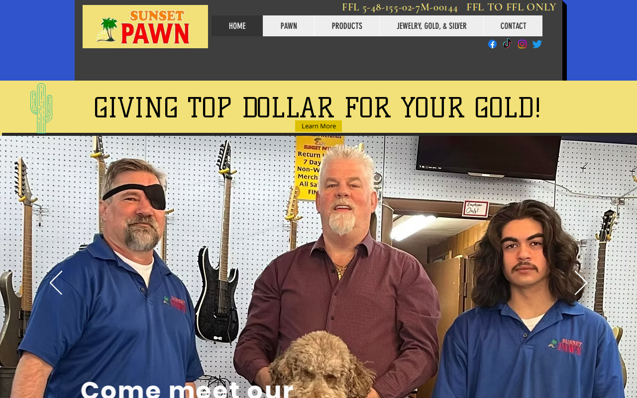Sunset Pawn website preview