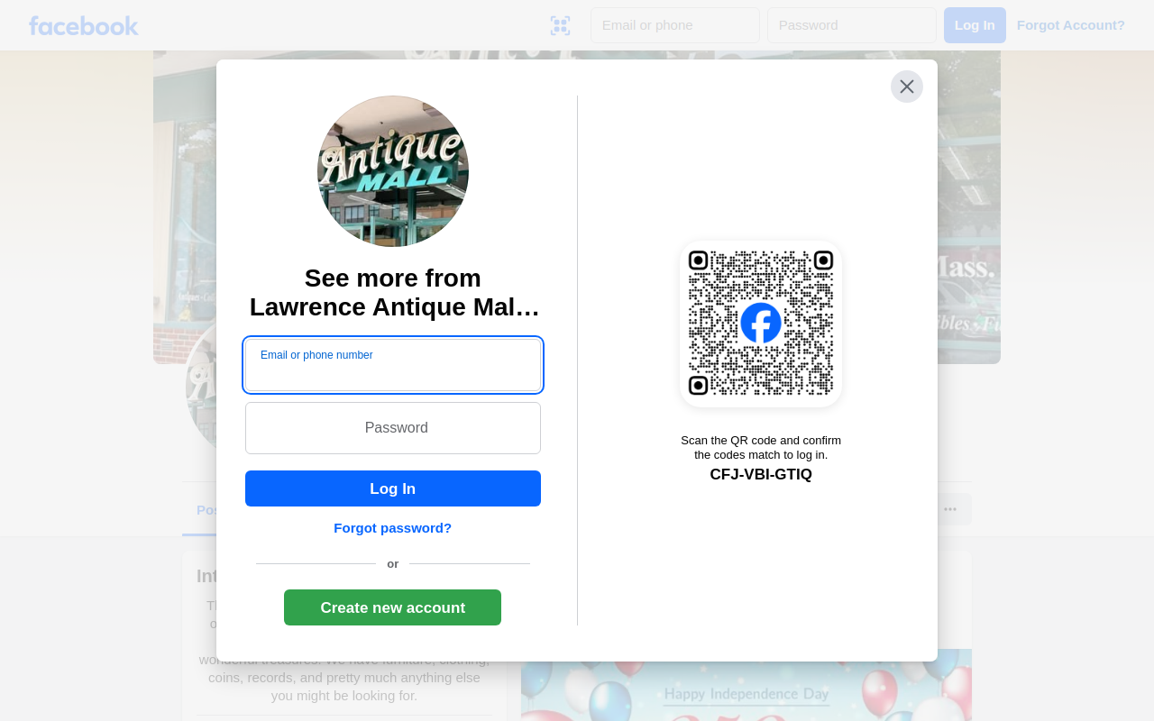 Lawrence Antique Mall website preview