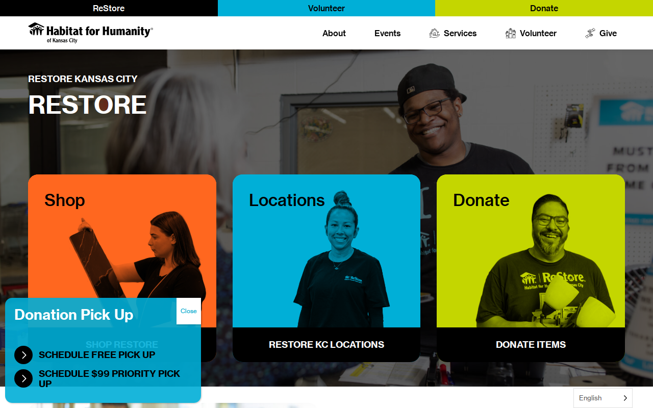 Habitat for Humanity ReStore website preview