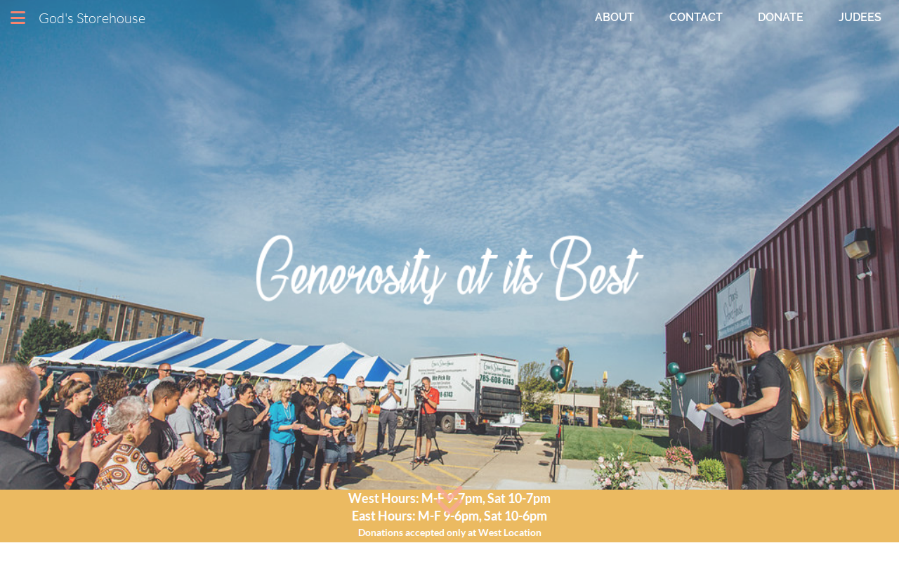 God's Storehouse website preview