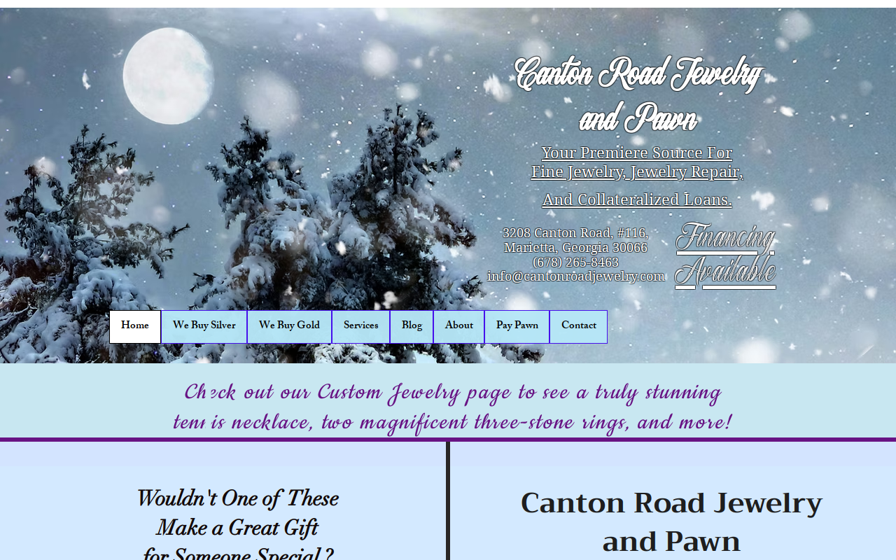 Canton Road Jewelry & Pawn website preview