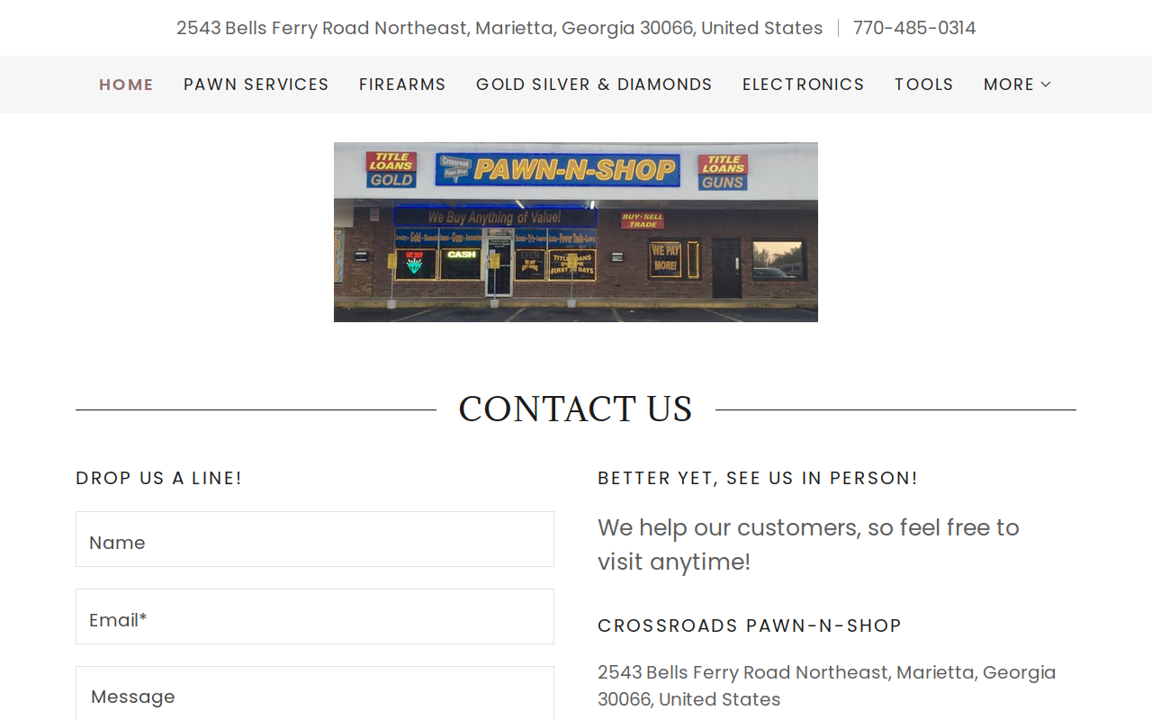 Crossroads Pawn-N-Shop website preview
