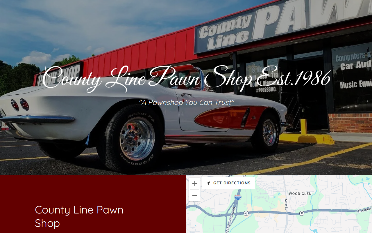 County Line Pawn Shop website preview
