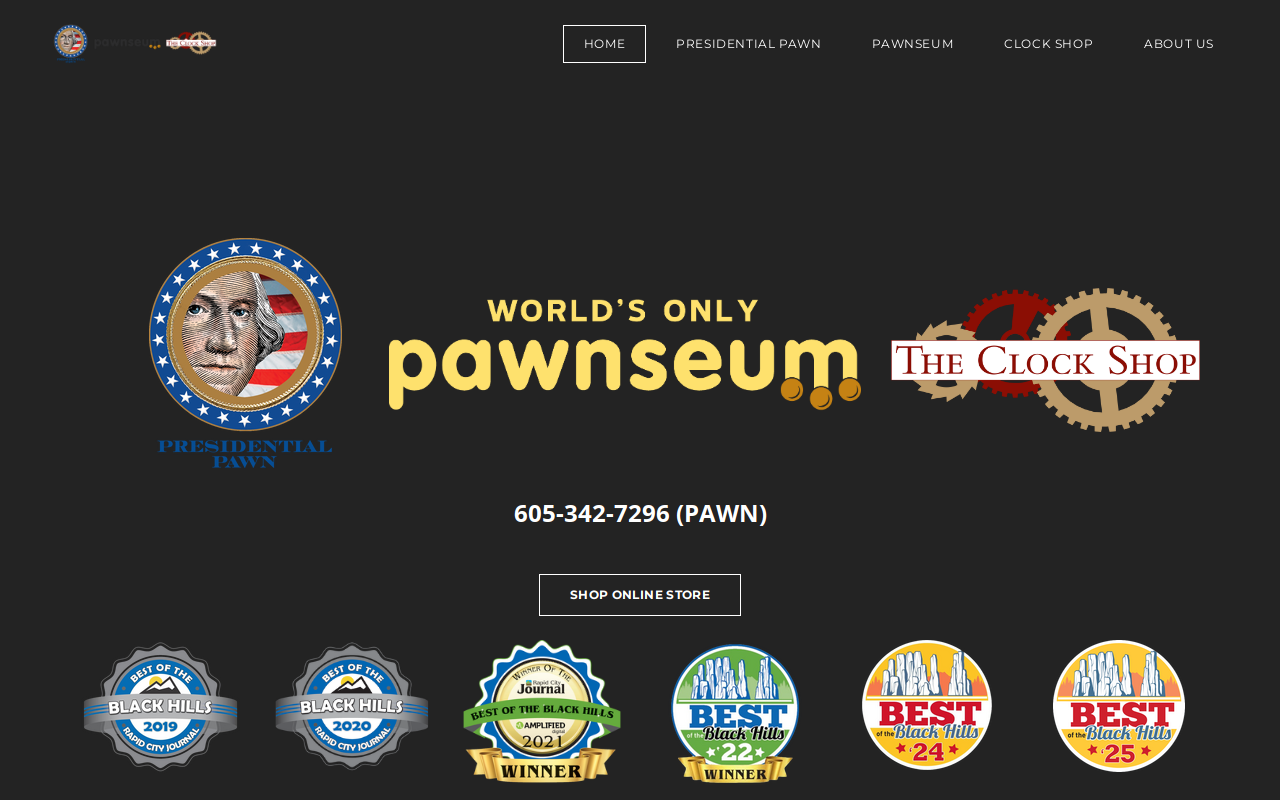 Presidential Pawn website preview