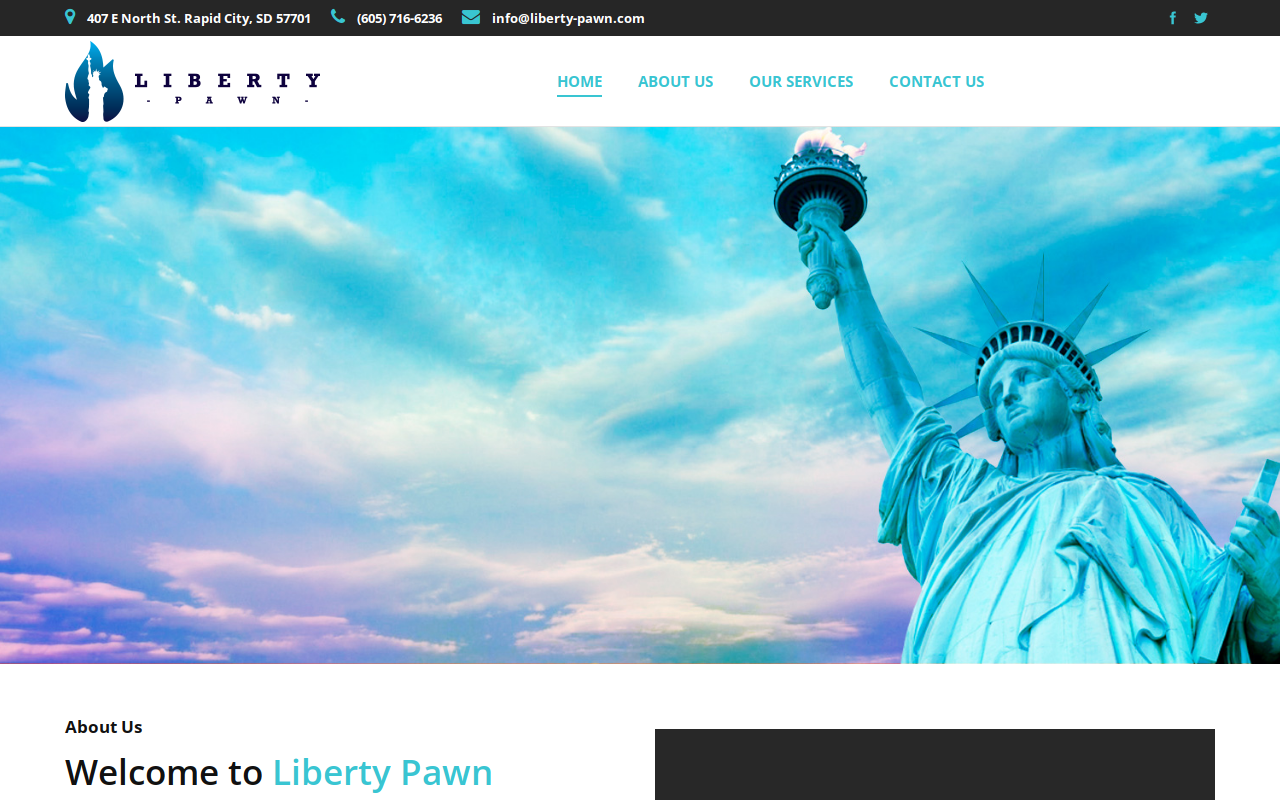 Liberty Pawn website preview