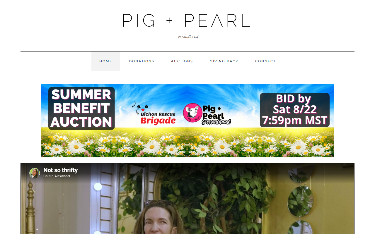 Pig + Pearl website preview
