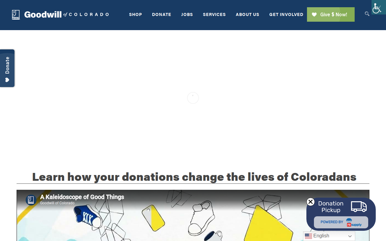 Goodwill Outlet World website preview