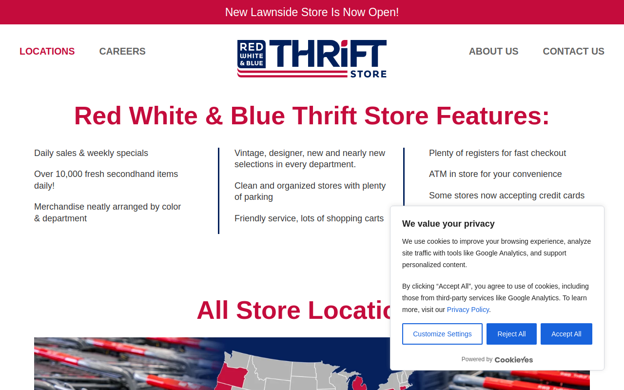 Mile High Thrift Store website preview