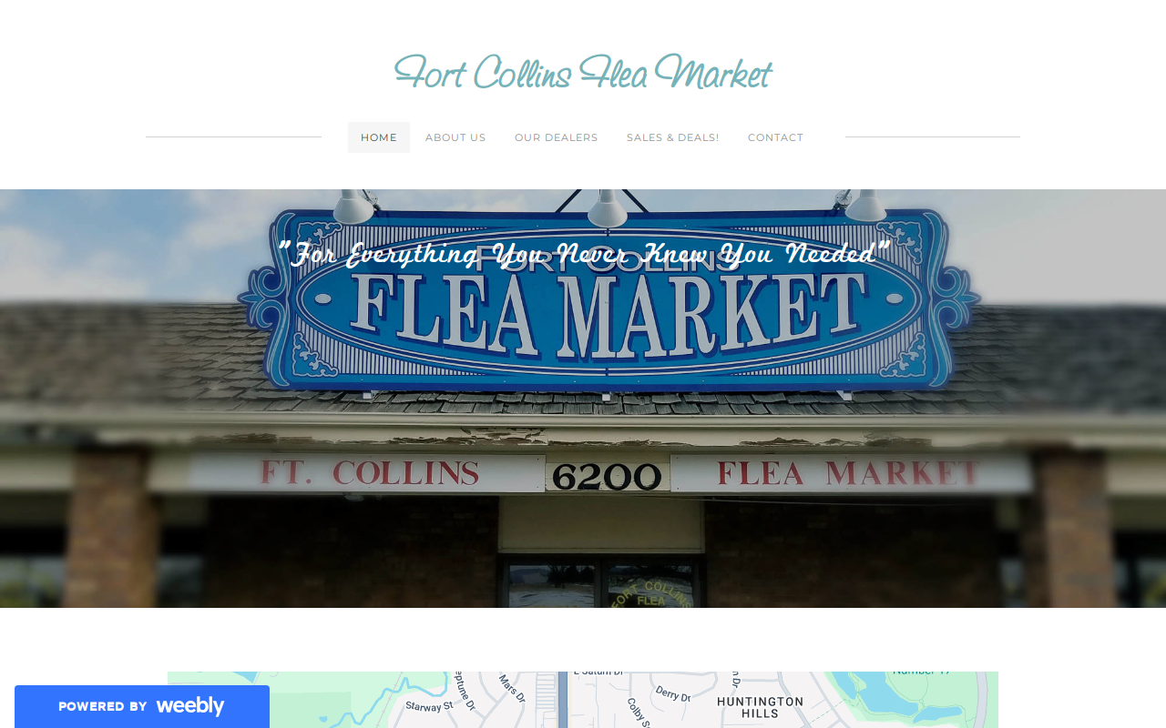 Fort Collins Flea Market website preview