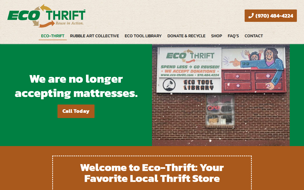 Eco-Thrift website preview