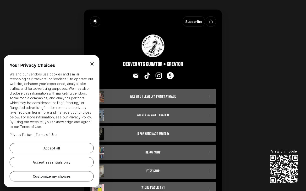 Atomic Salvage website preview