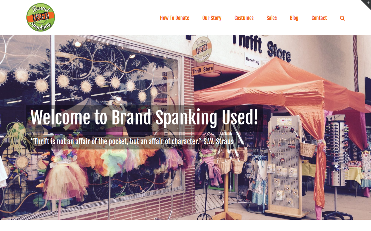 Brand Spanking USED Thrift Store website preview