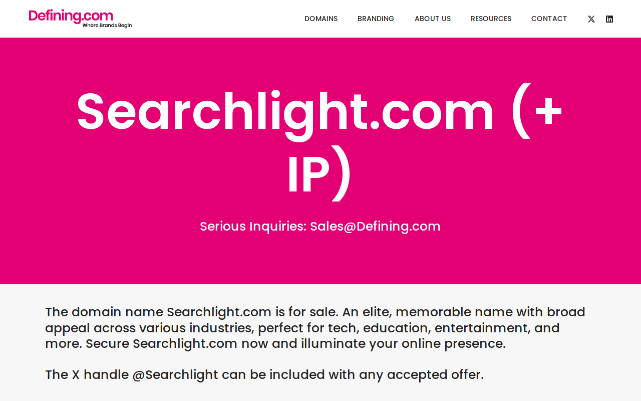 Searchlight Thrift Store website preview