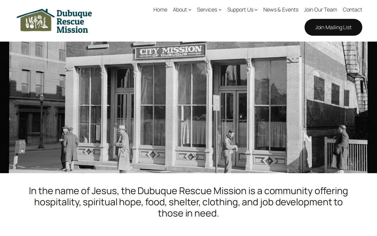 Mission Thrift Store website preview
