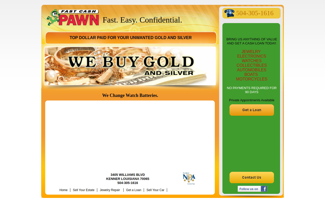 Fast Cash Pawn website preview
