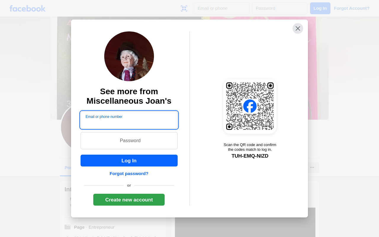 Miscellaneous Joan's website preview