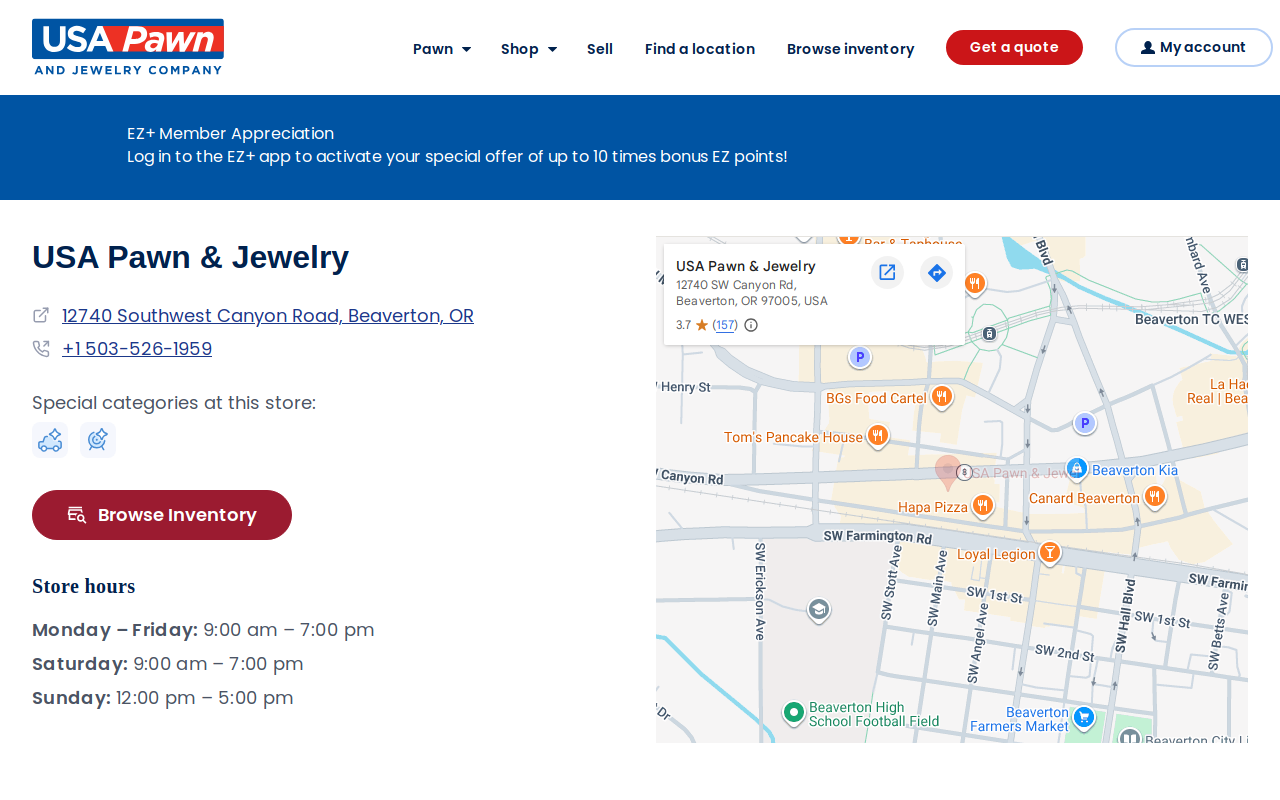 USA Pawn and Jewelry website preview