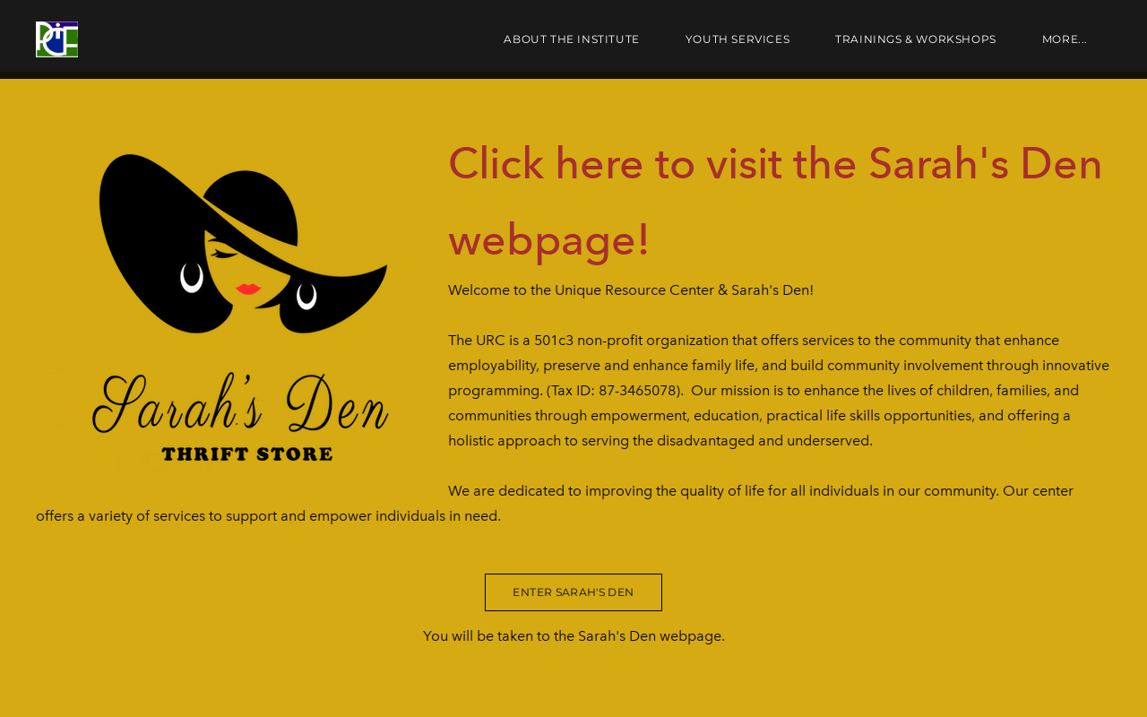 Sarah's Den website preview