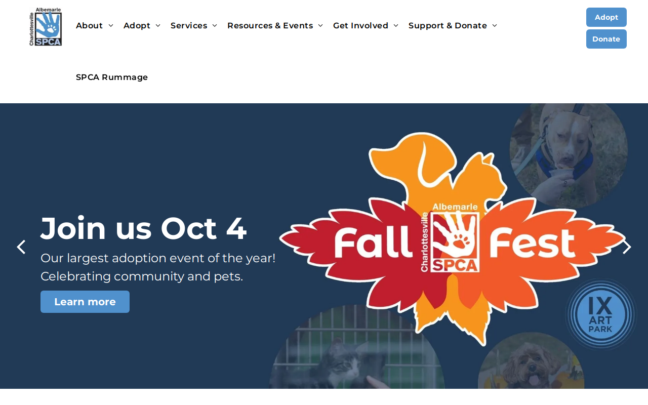 SPCA Rummage website preview