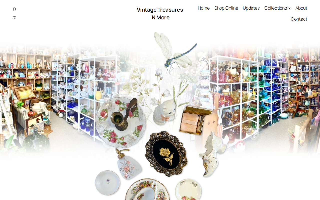 Vintage Treasures 'N More website preview