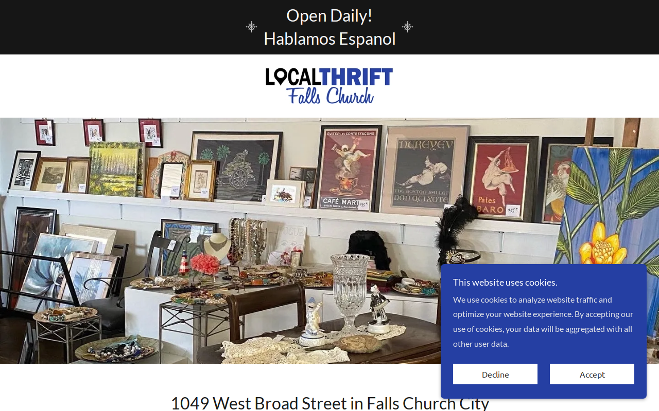 Local Thrift website preview
